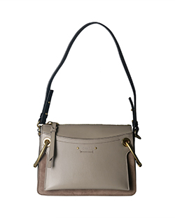 Roy Shoulder Bag,Leather/Suede,Taupe,S,011970652,DB,AC,3
